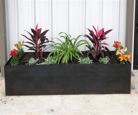 black metal flower boxes|decorative metal planter boxes.